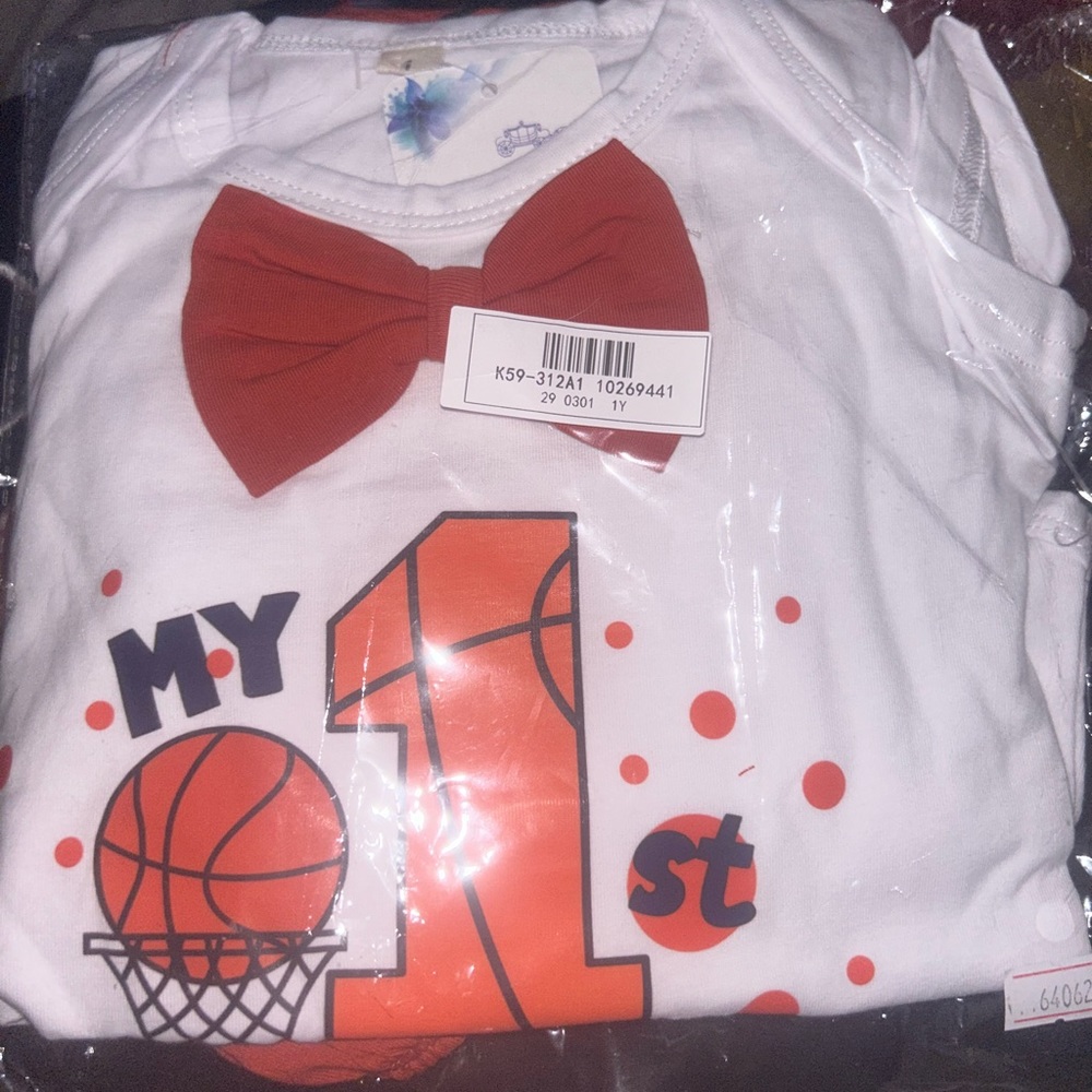 1 year old size birthday smash cake outfit basketball whole set have more pics